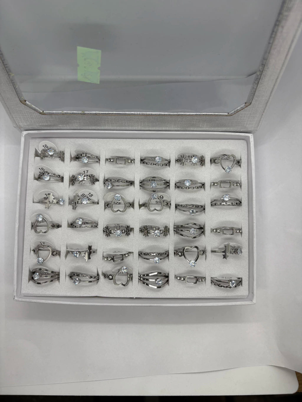 733A anillo acero plateado x36u
