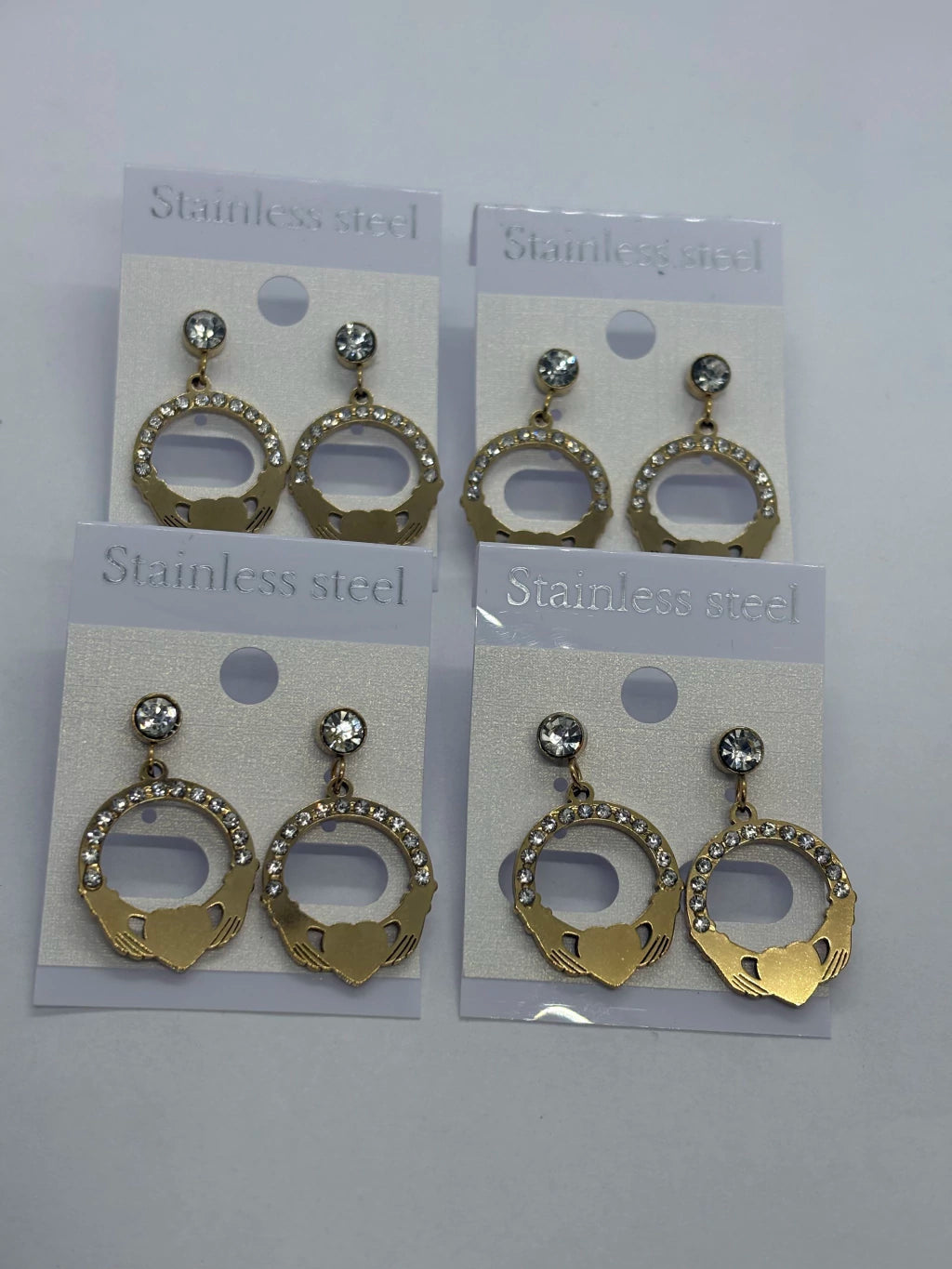 796B aros acero dorado x12u