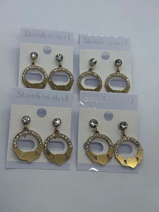 796B aros acero dorado x12u