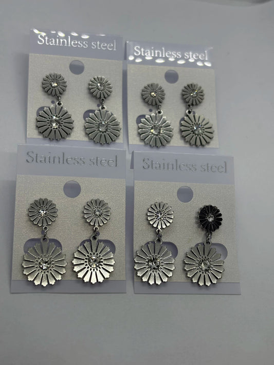 797A aros acero plateado x12u