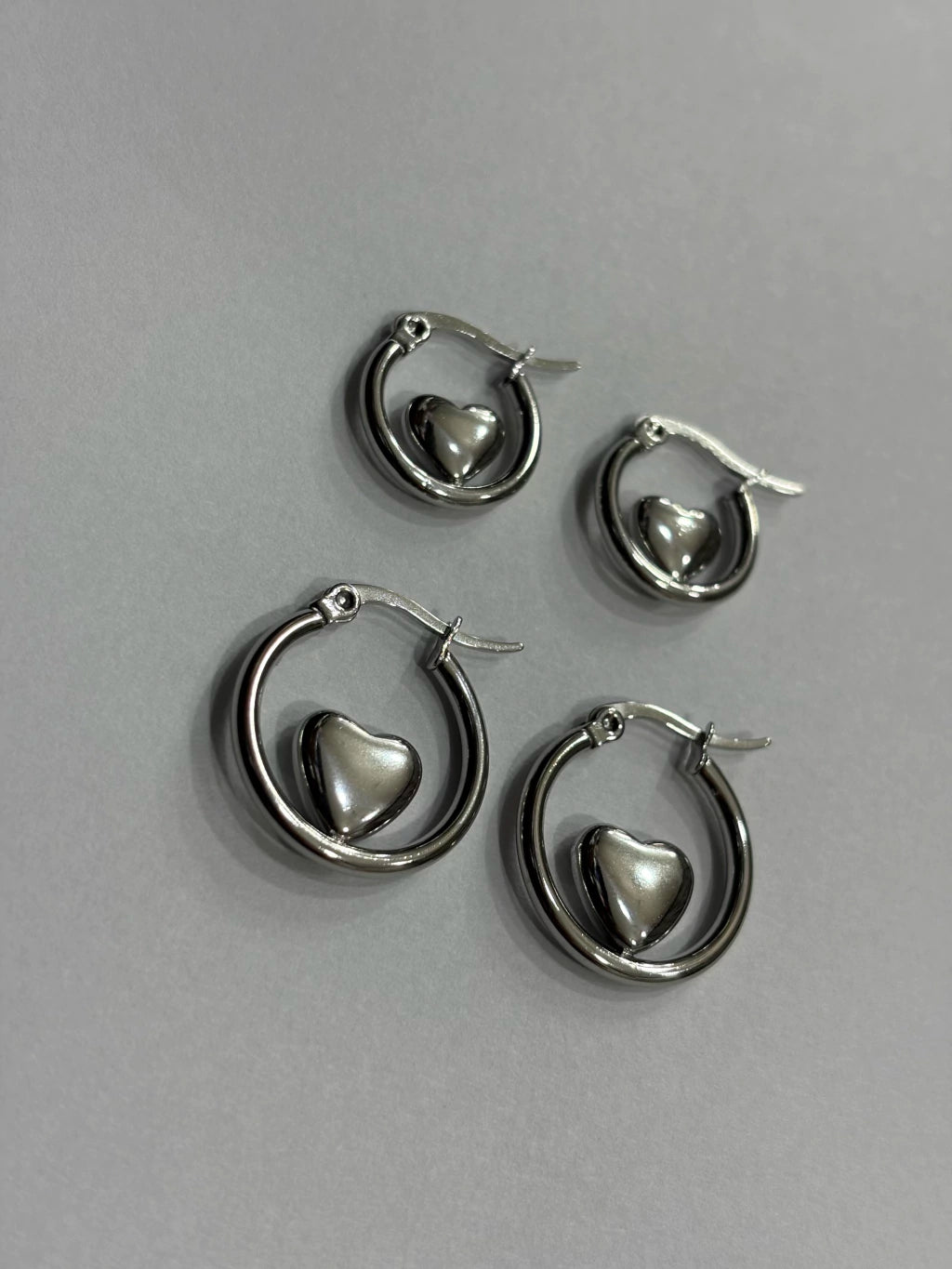 -798A aritos de acero plateado x12
