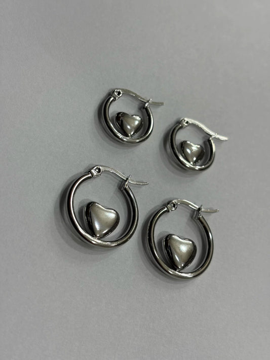 -798A aritos de acero plateado x12