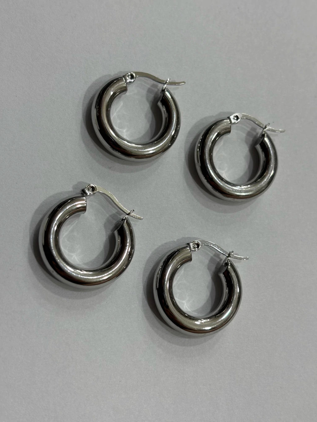 632-A2 argollas acero plateado x12