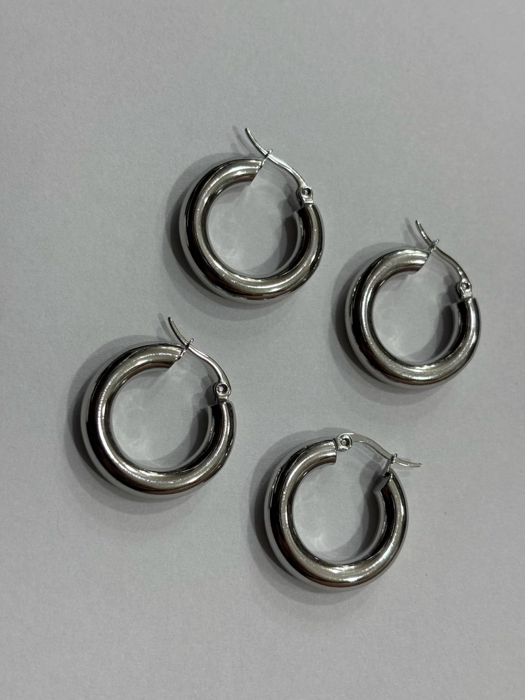 632-A3 argollas acero plateado x12