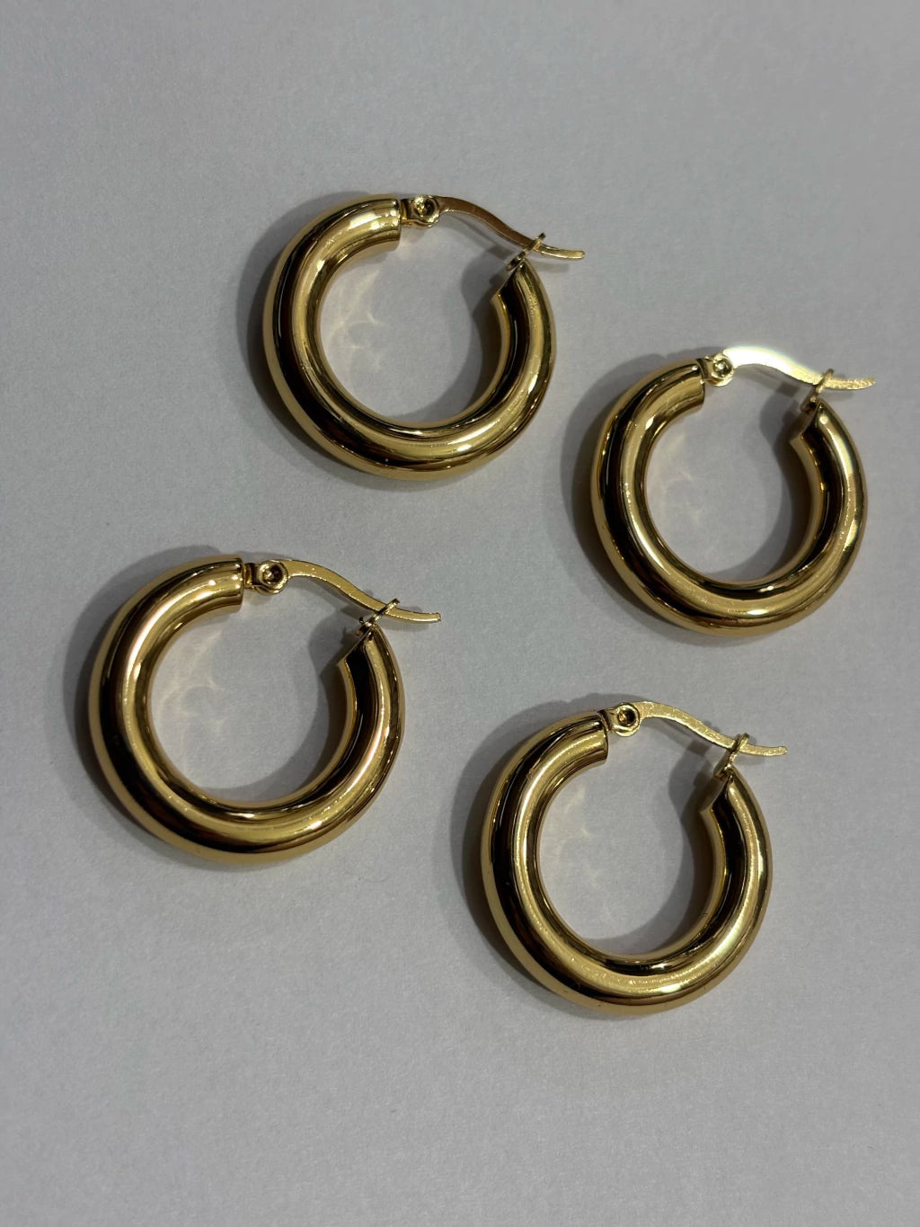 632-B3 argollas acero dorado x12