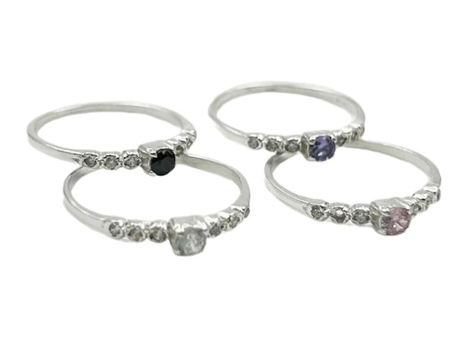 Anillos de Plata con 7 Piedras AN41