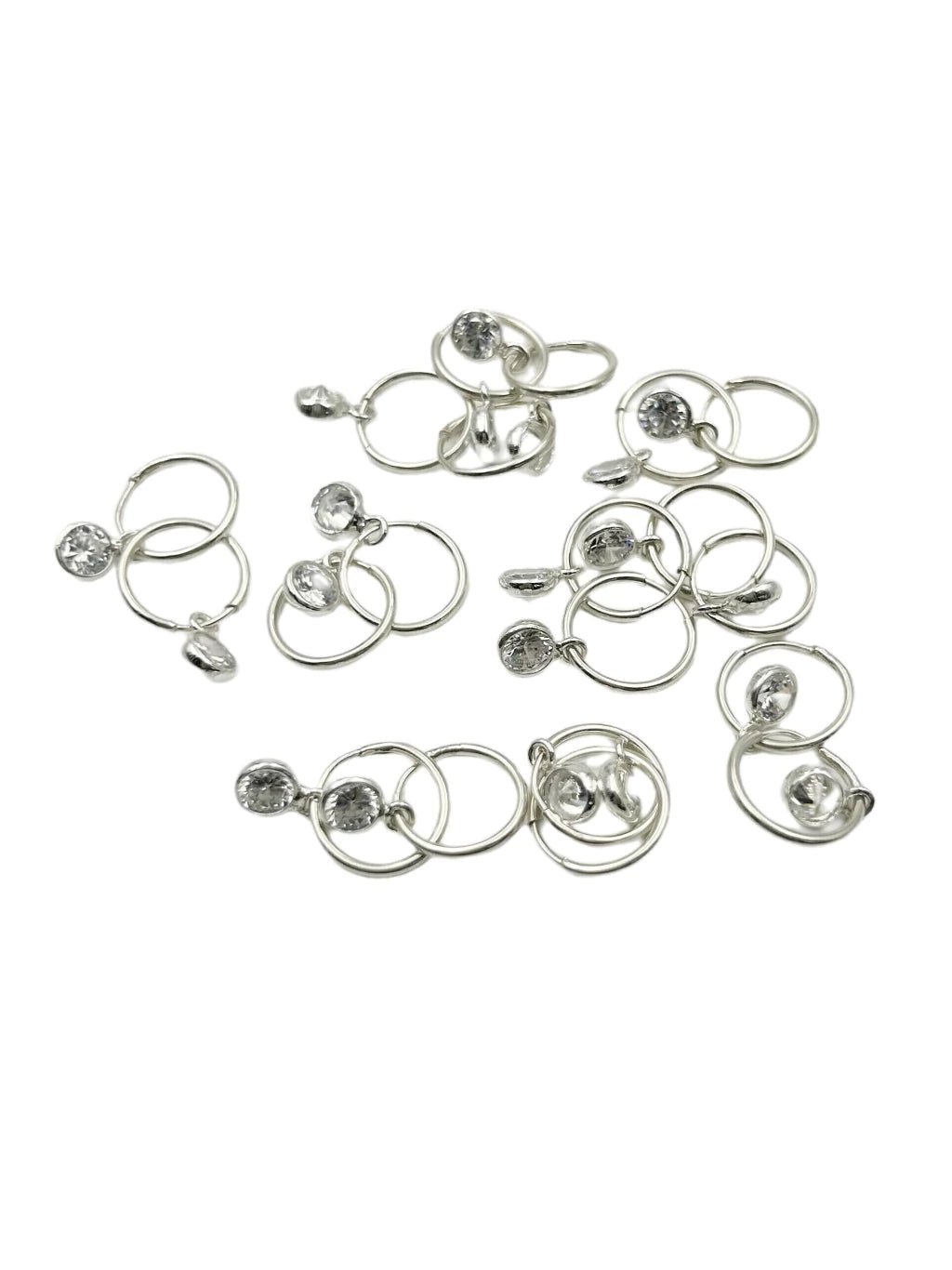 Aros Cubanos c/Piedras de plata 925