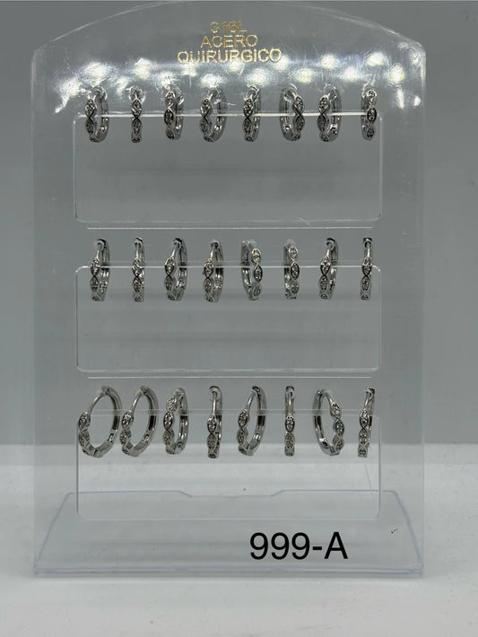 999-A colgante de acero plateado