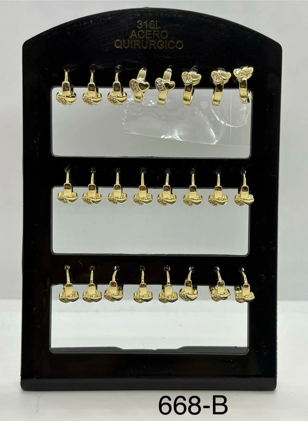 668-B colgante de acero dorado