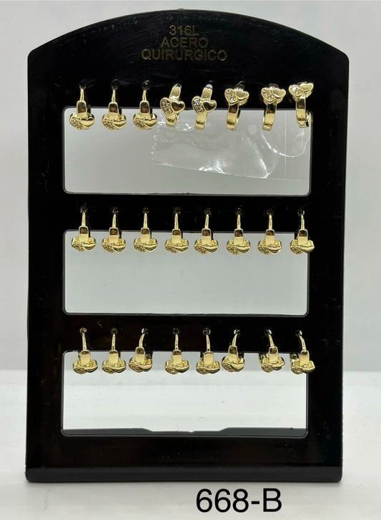 668-B colgante de acero dorado