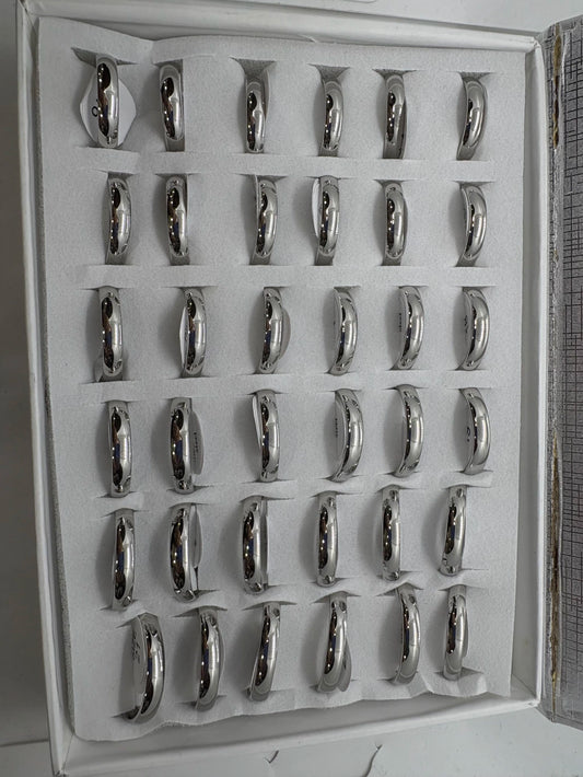 Anillos lisos de acero (36 UNIDADES) 4mm