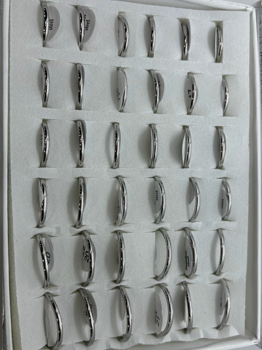 Anillos lisos de acero (36 UNIDADES) 2mm