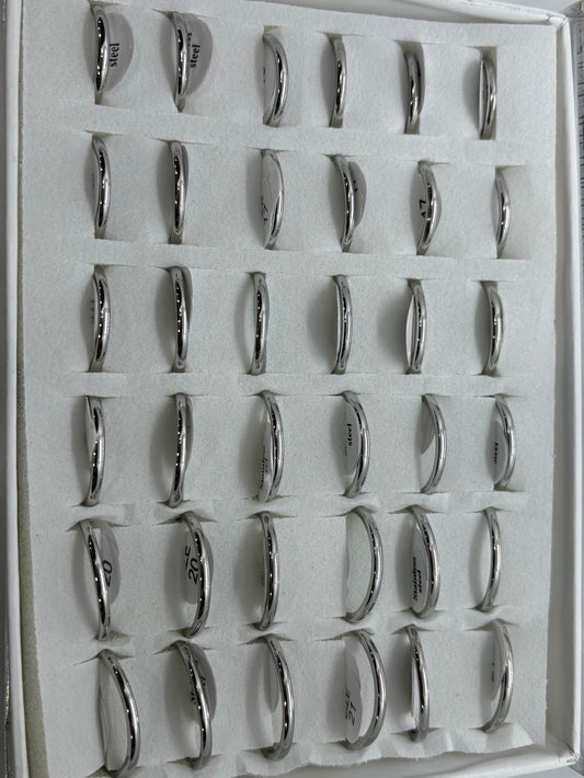 Anillos lisos de acero (36 UNIDADES) 2mm