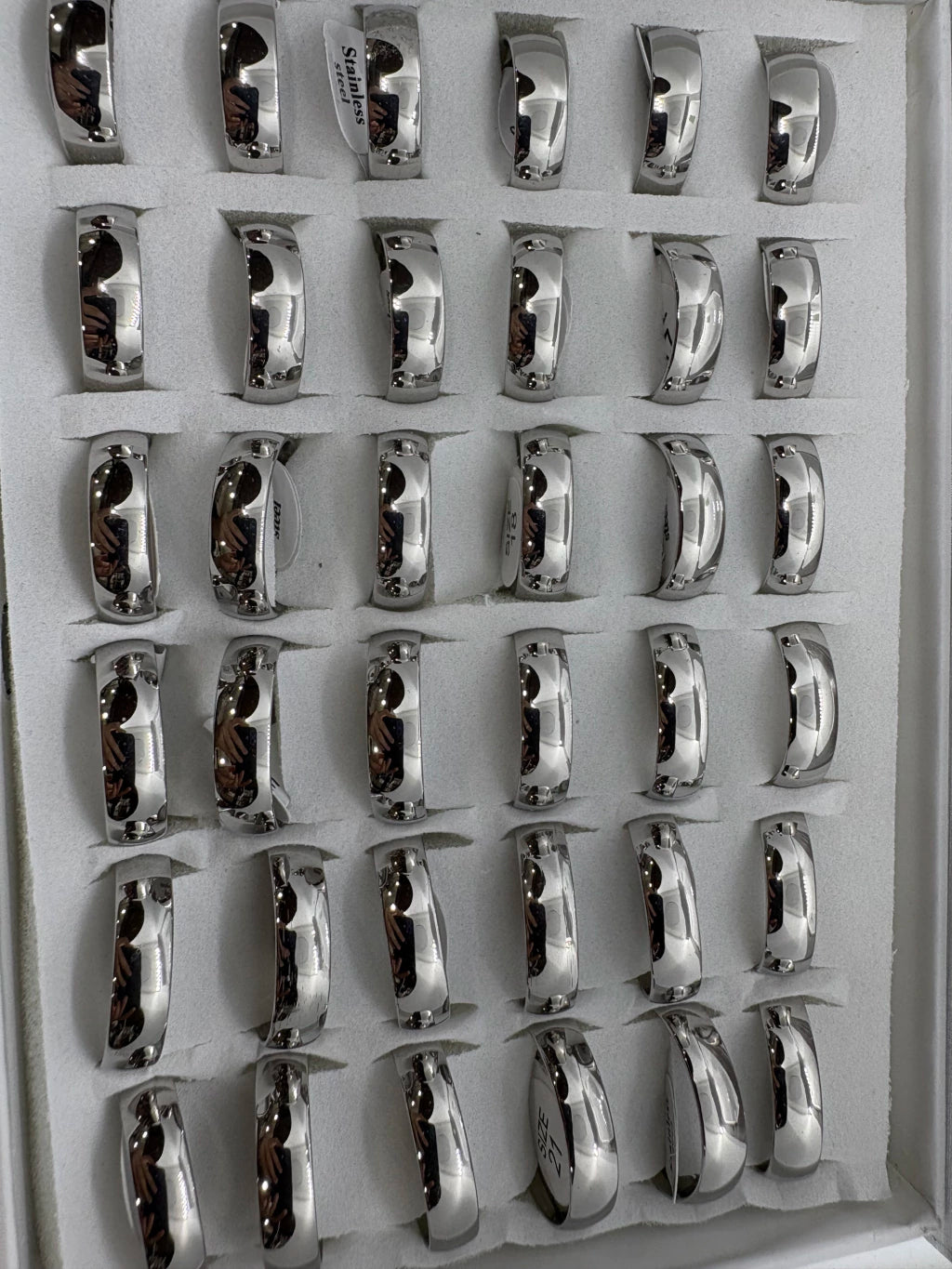 Anillos lisos de acero (36 UNIDADES) 6mm