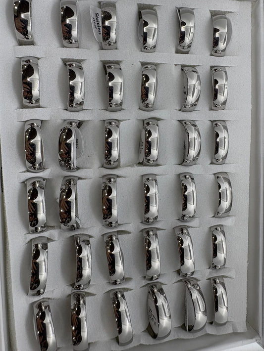 Anillos lisos de acero (36 UNIDADES) 6mm