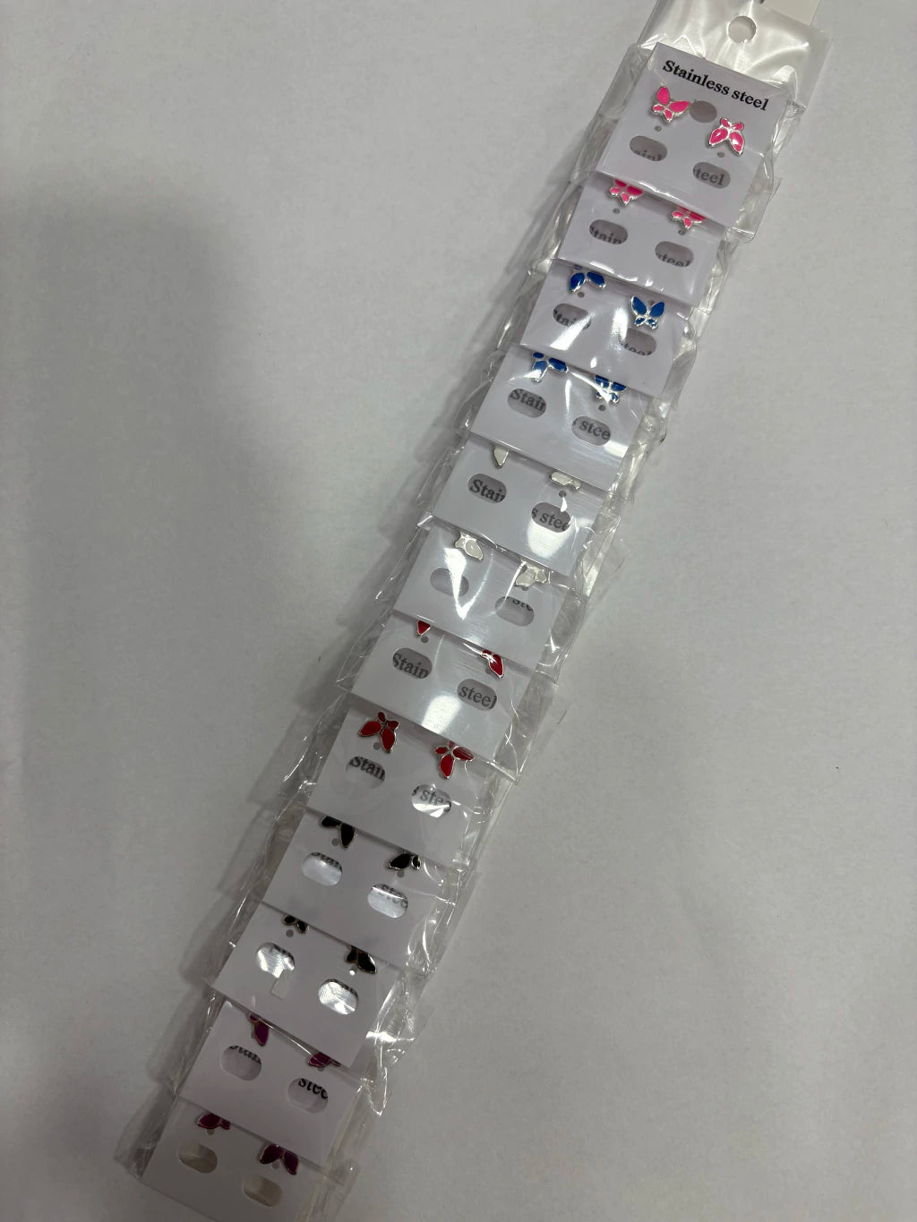 Aritos de acero blanco x12 (2)