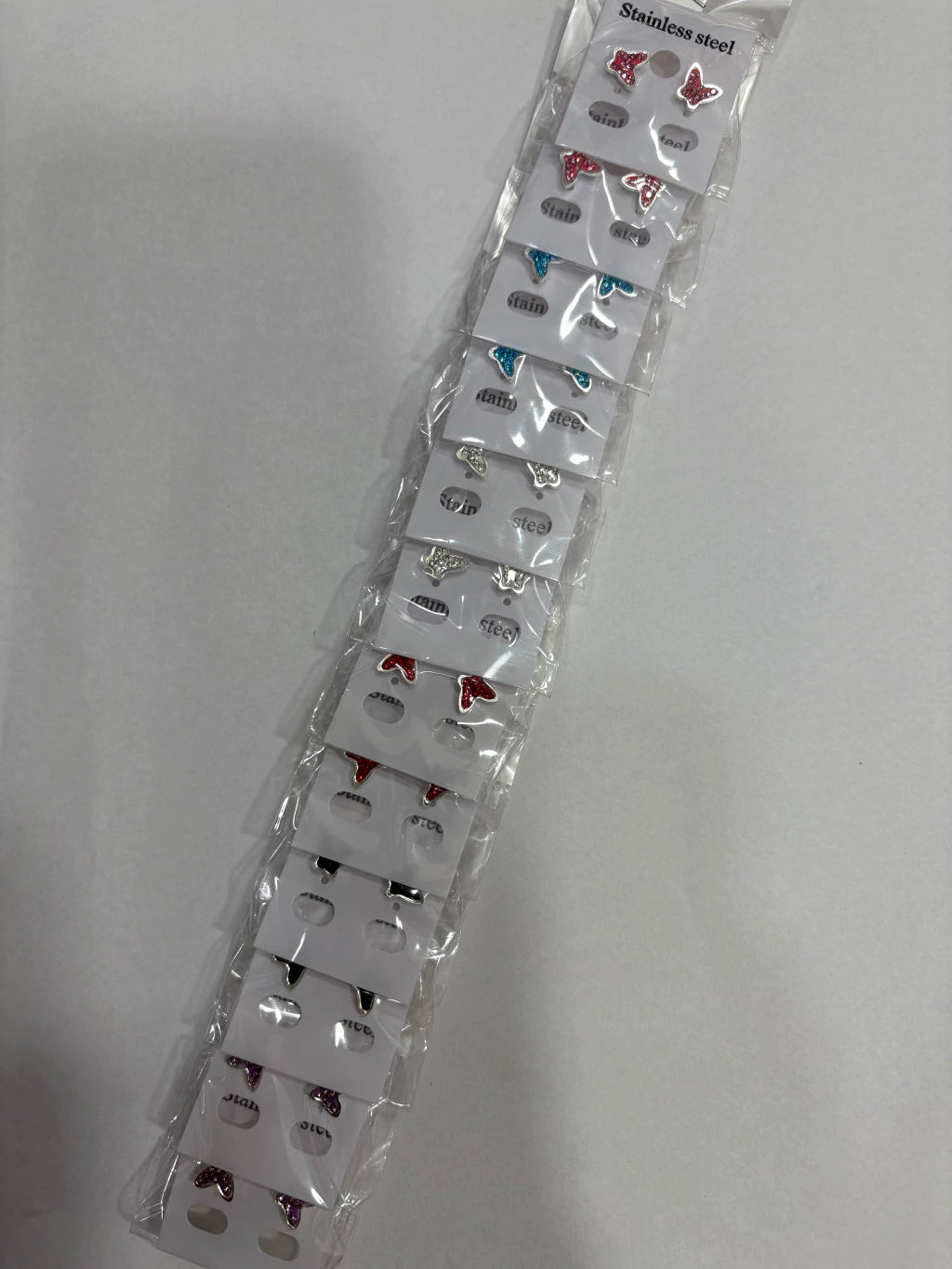 Aritos de acero blanco con strass x12 (1)