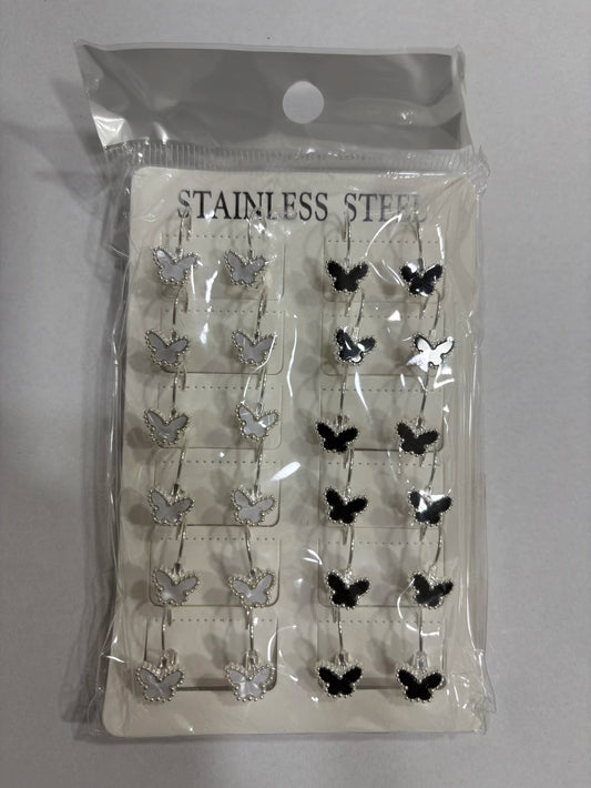 Aritos de acero blanco x12 (7)