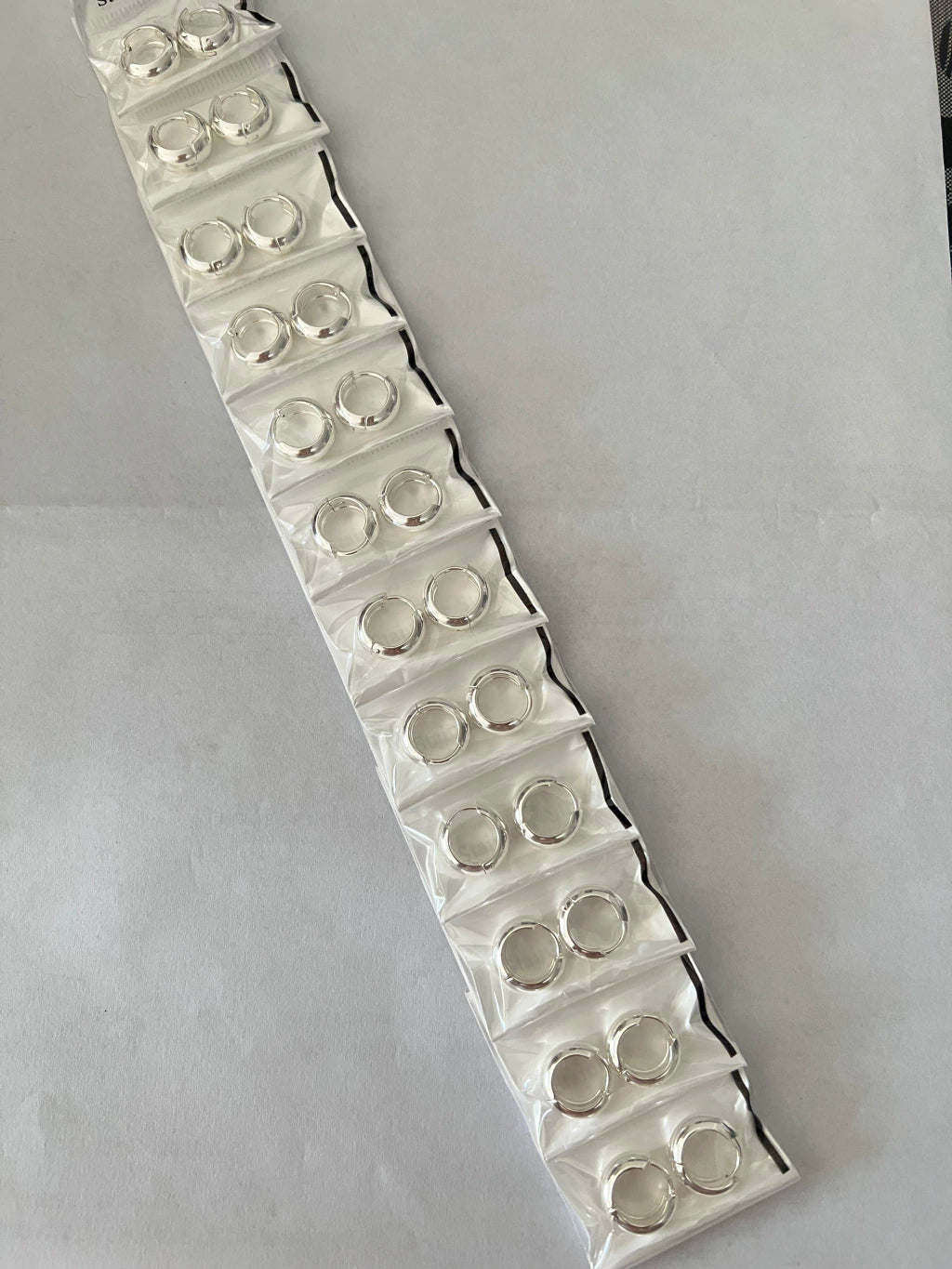 Aritos de acero blanco x12 416-C1