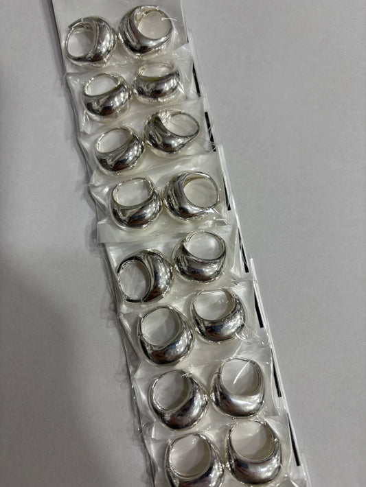 Aritos de acero blanco x12 654-C