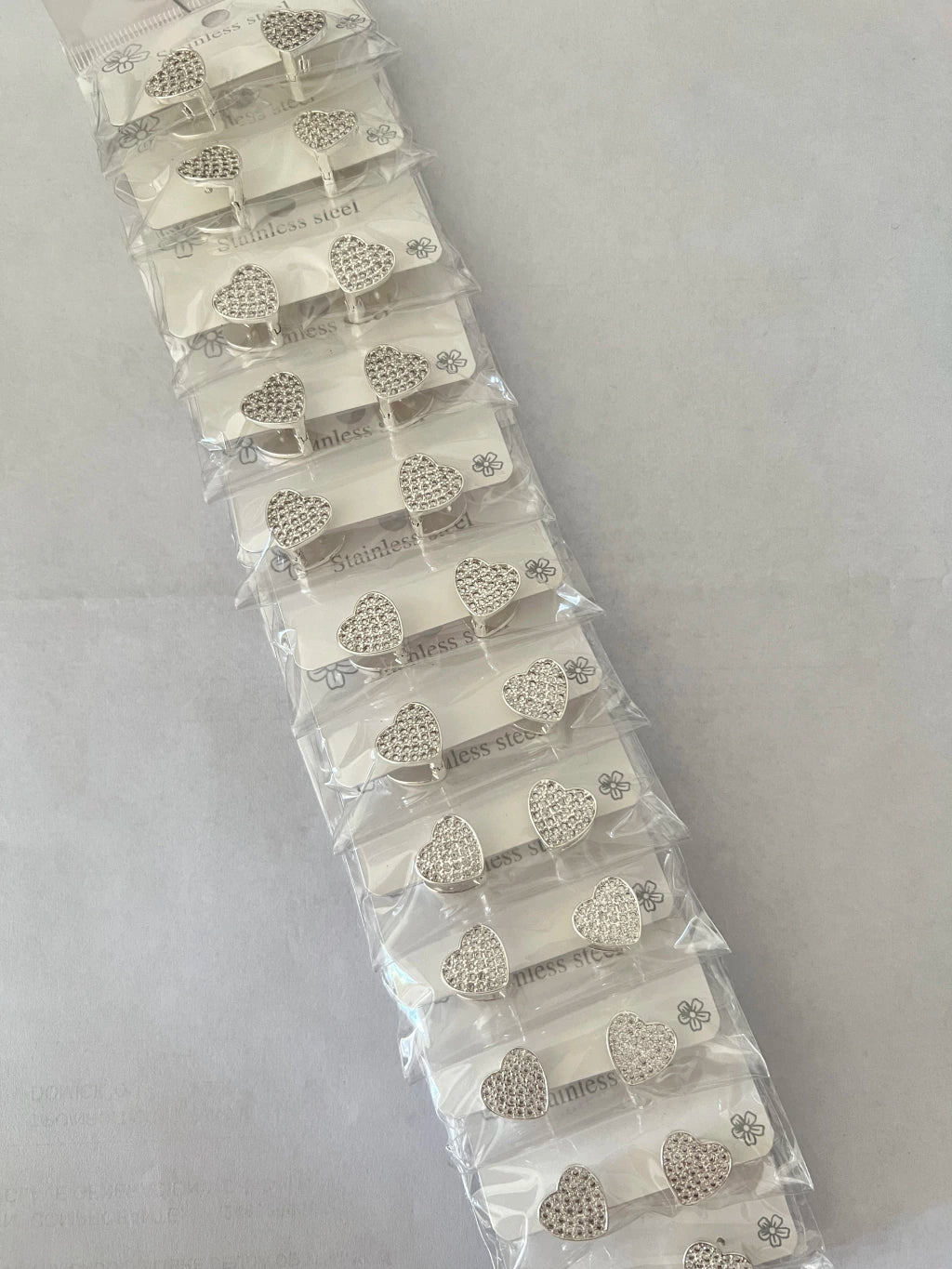 Aritos de acero blanco x12 653-C