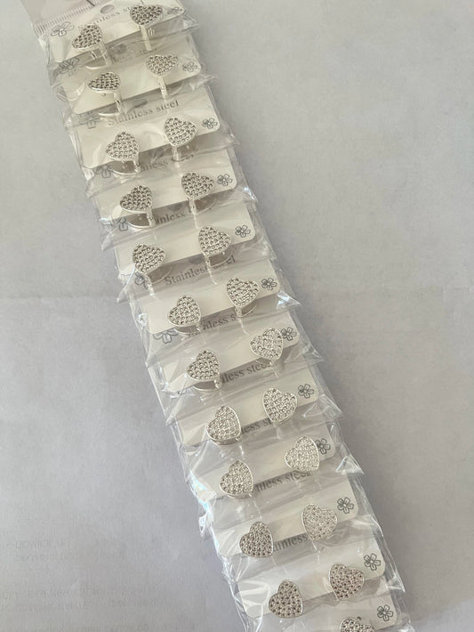 Aritos de acero blanco x12 653-C