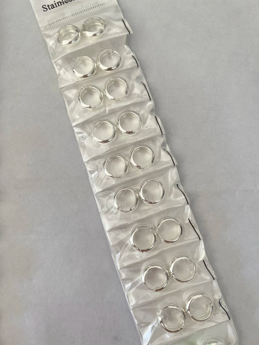 Aritos de acero blanco x12 416-C2