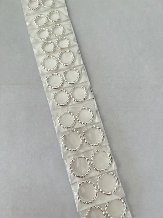 Aritos de acero blanco x12 663-C