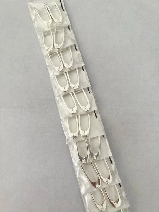 Aritos de acero blanco x12 651-C