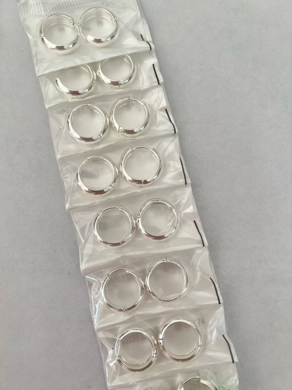 Aritos de acero blanco x12 416-C3