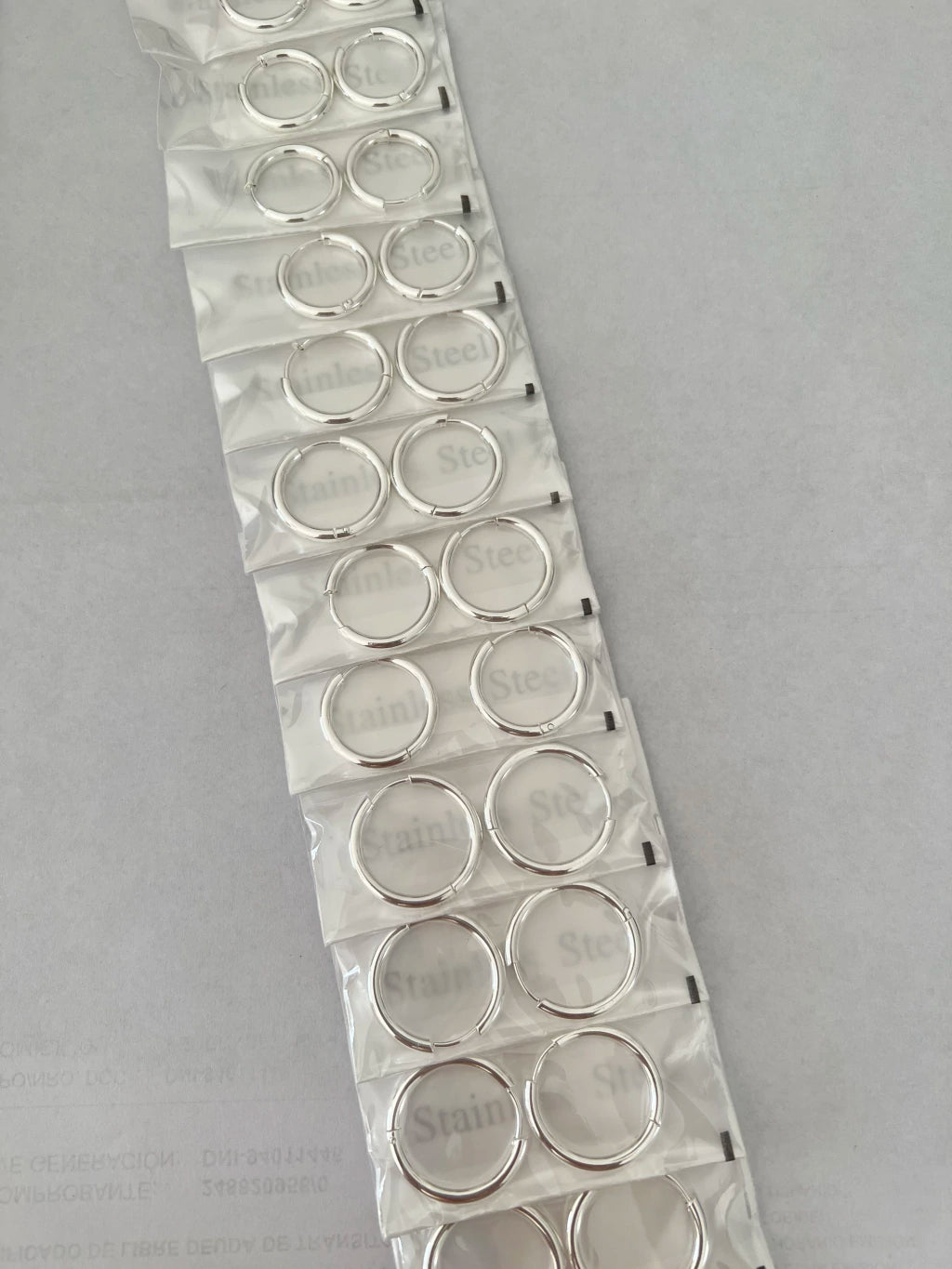 Aritos de acero blanco x12 409-3-C2