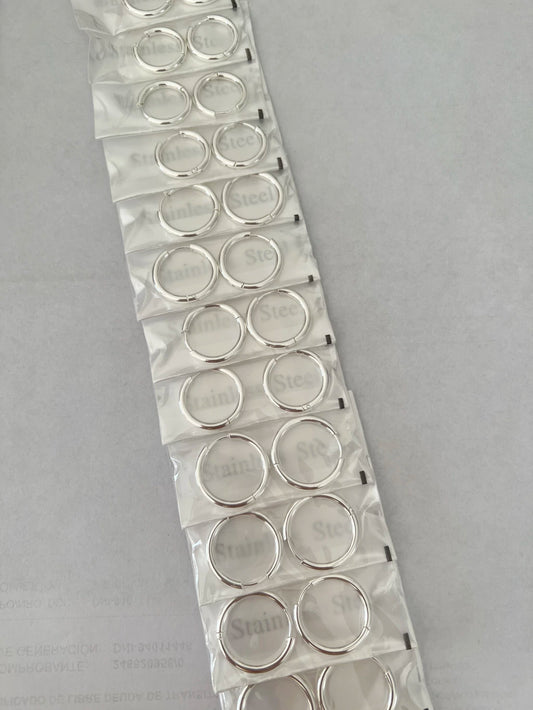 Aritos de acero blanco x12 409-3-C2