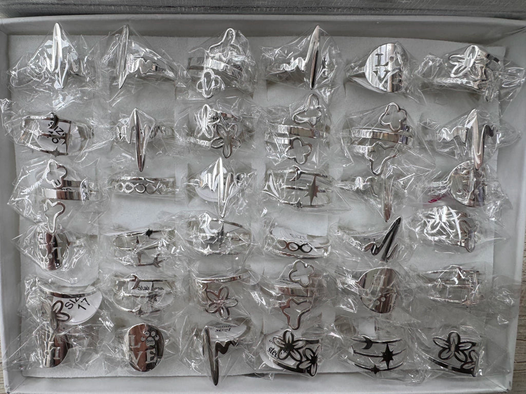 -693C anillos acero blanco x36