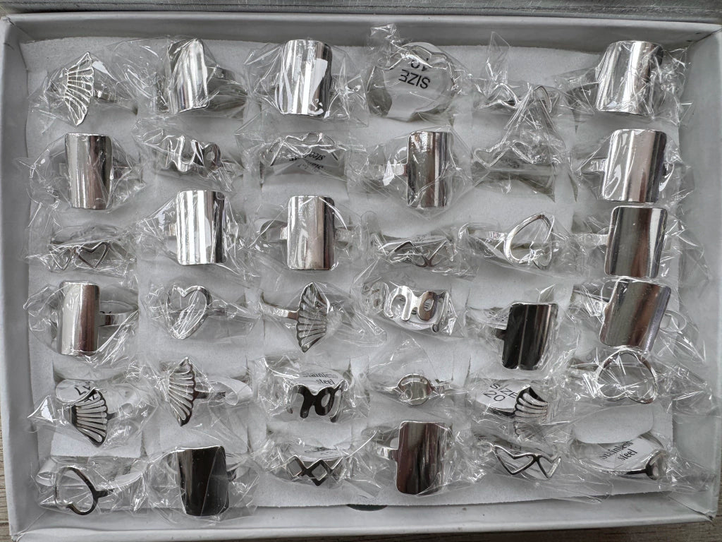 -696C anillos acero blanco x36