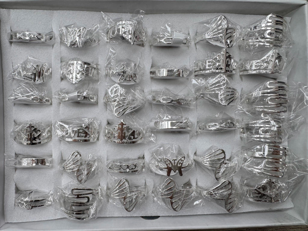 -689C anillos acero blanco x36