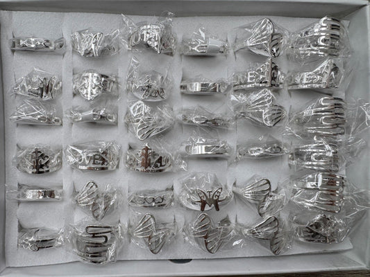 -689C anillos acero blanco x36