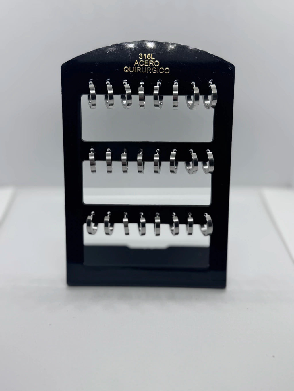-357A1 aros cubanas acero plateado
