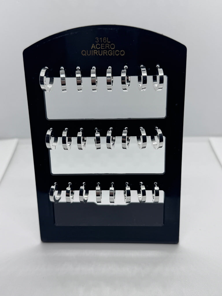 -357C1 aros cubanas acero blanco