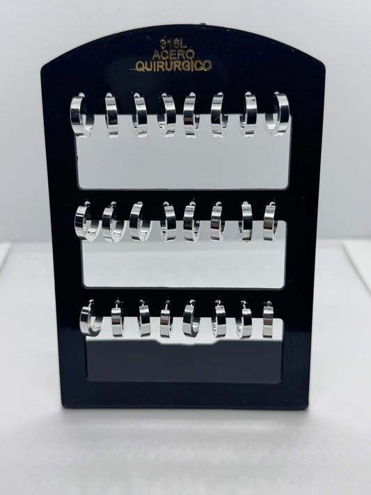 -357C2 aros cubanas acero blanco