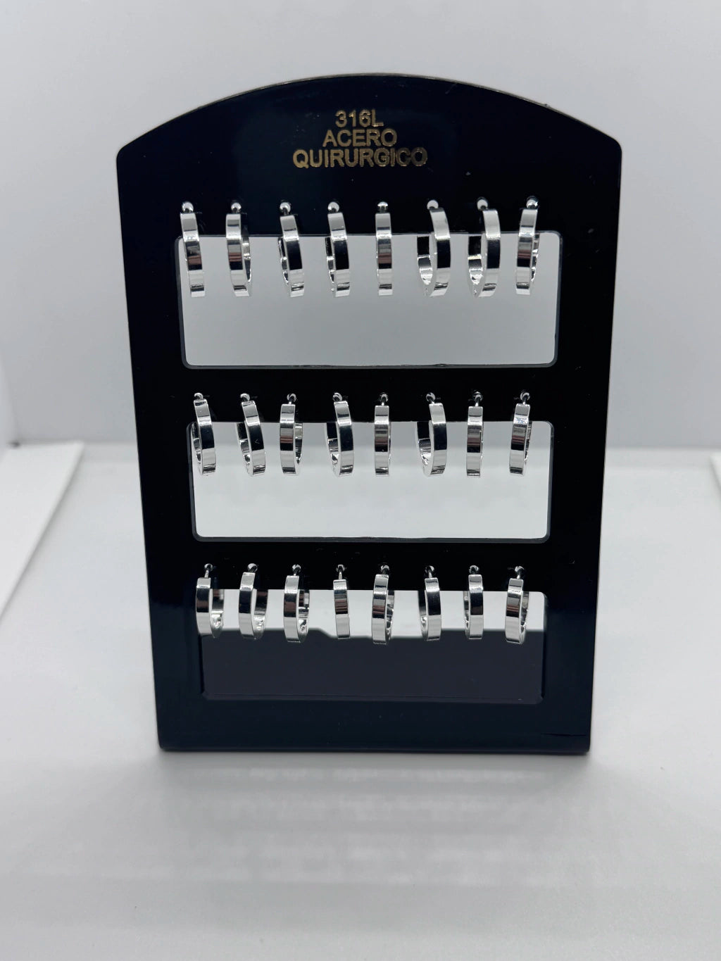 -358C1 aros cubanas acero blanco