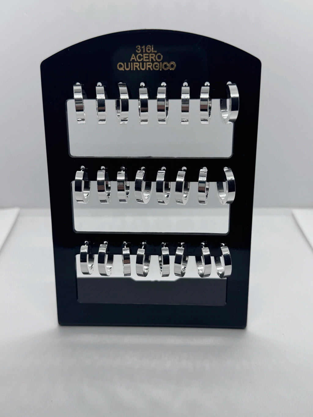 -358C2 aros cubanas acero blanco