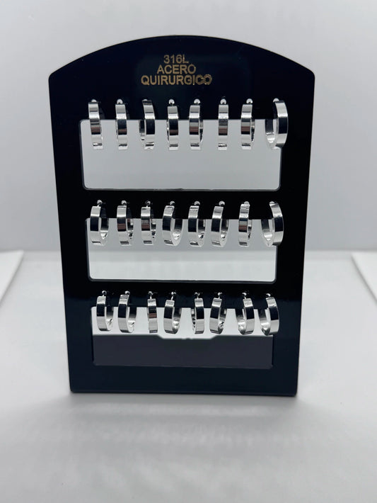 -358C2 aros cubanas acero blanco