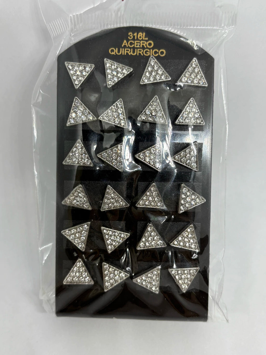 948 Aritos de acero con strass x12