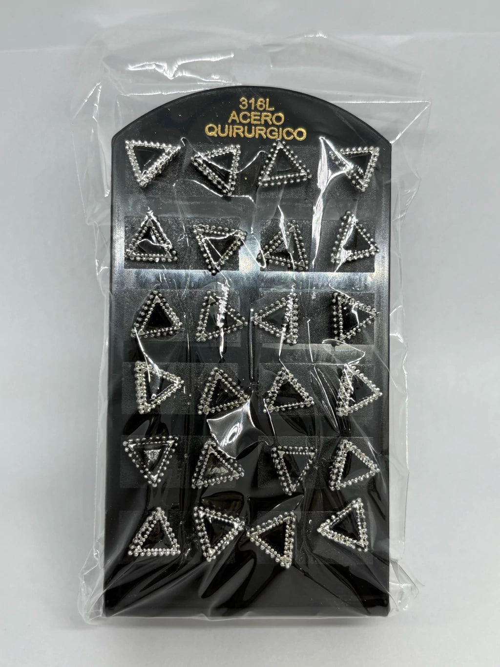 936 Aritos de acero con strass x12