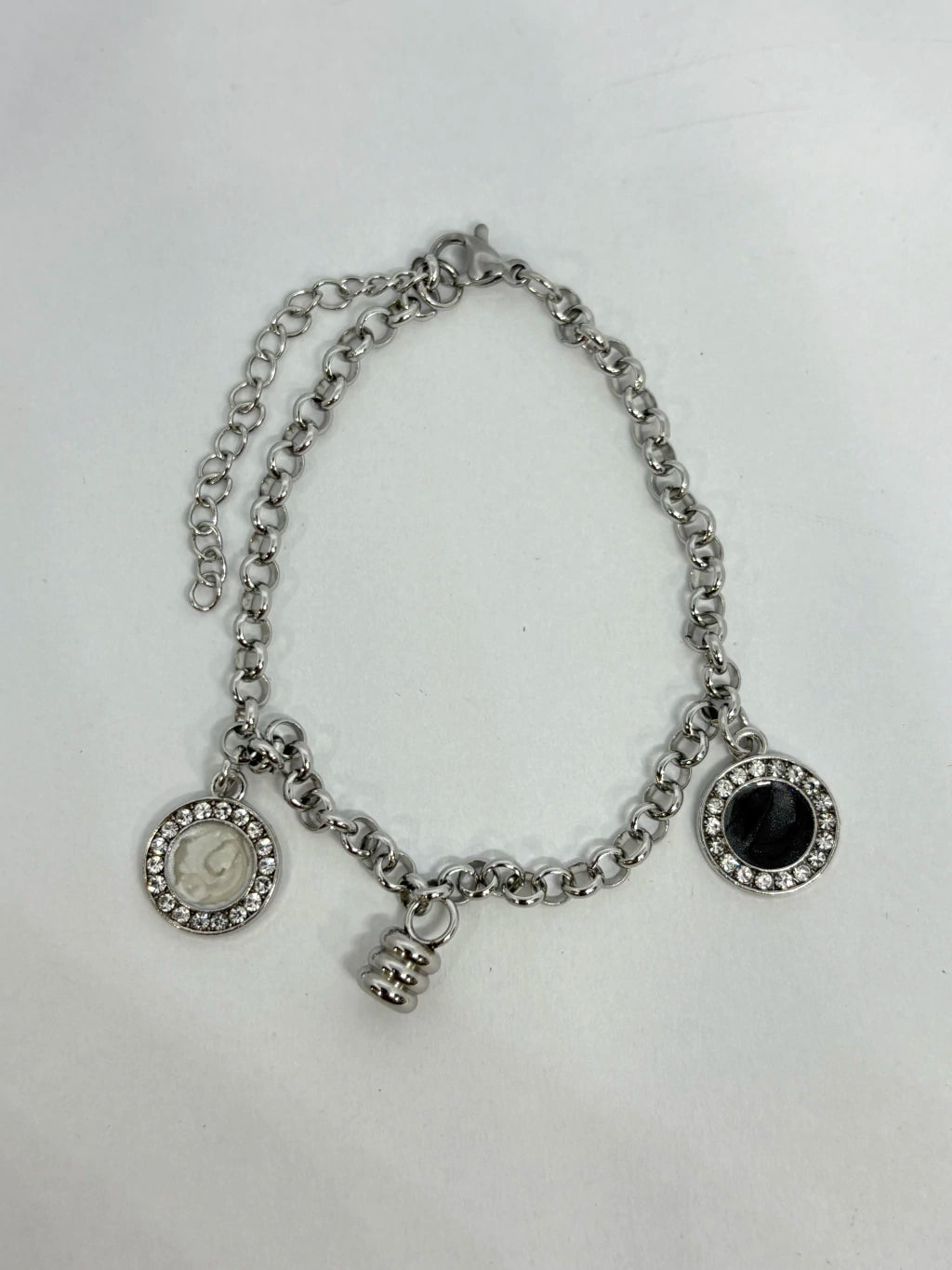 Pulsera de acero con strass