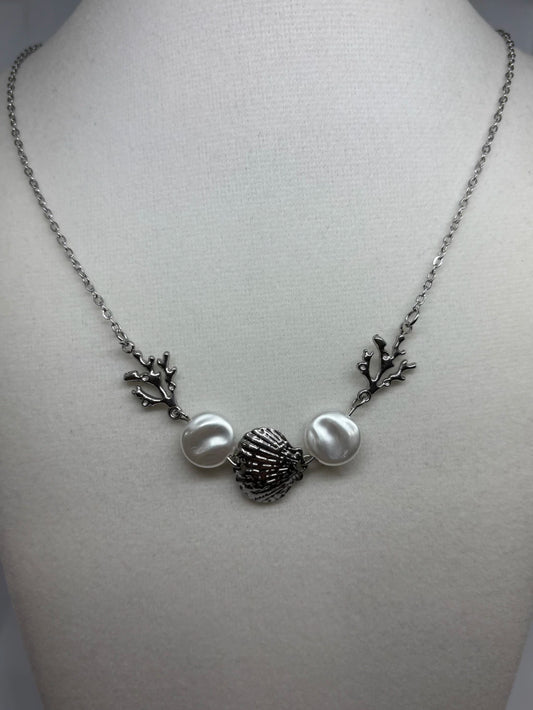 Collar de acero con dijes de estilo marino