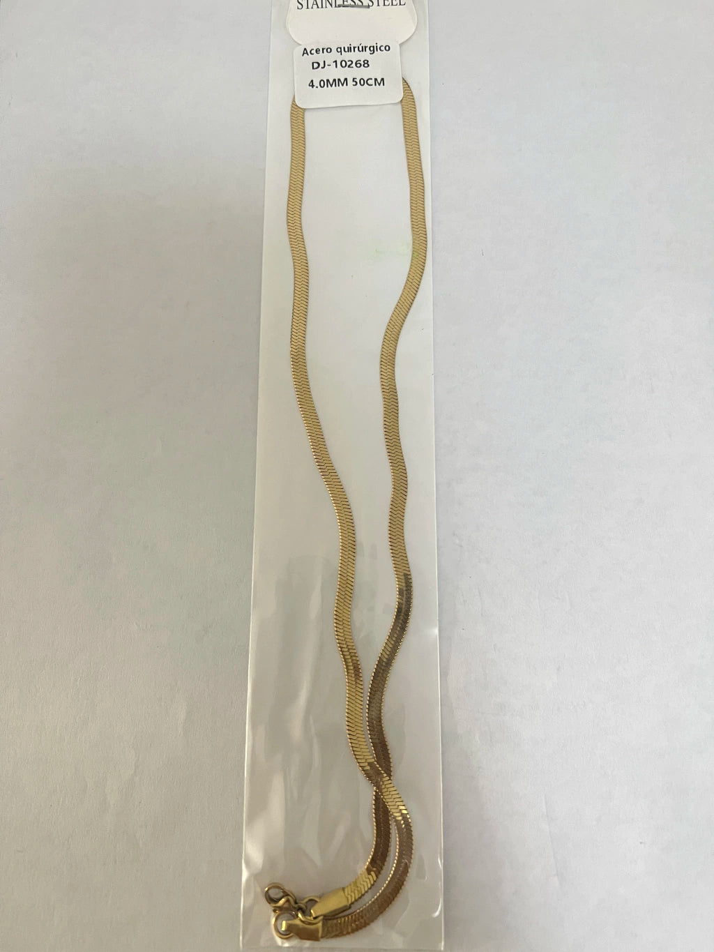 10268 4.0mm 50cm Cadena de acero dorado