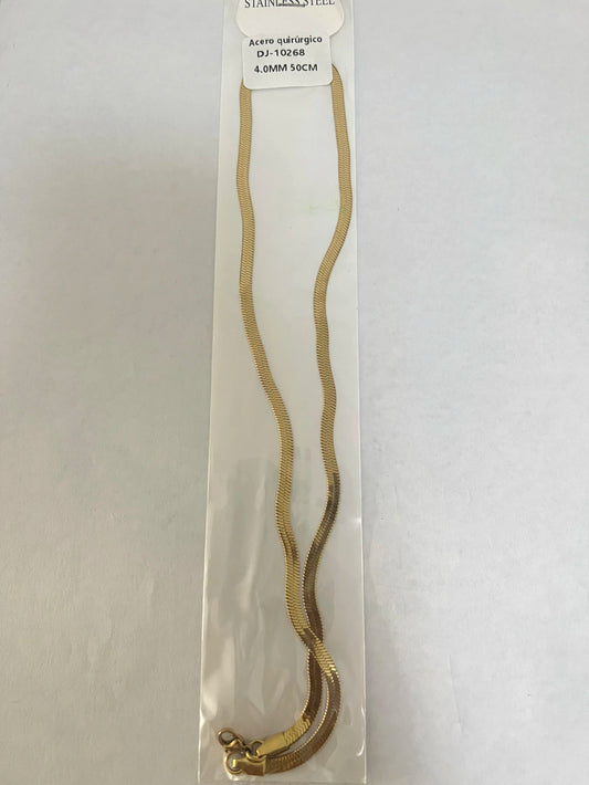 10268 4.0mm 50cm Cadena de acero dorado