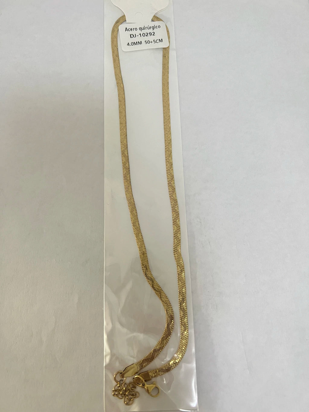 10292 4.0mm 50+5cm Cadena de acero dorado