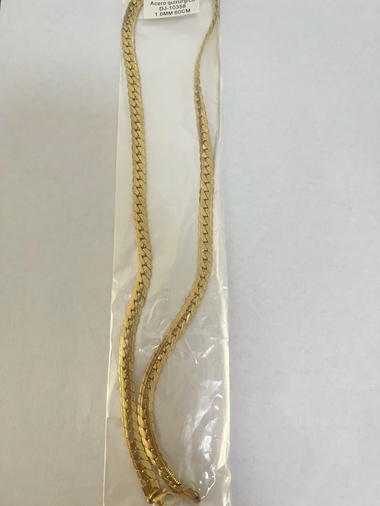 10358 1.6mm 60cm Cadena de acero dorado